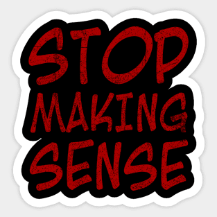 Stop Making Sense Red Vintage Sticker